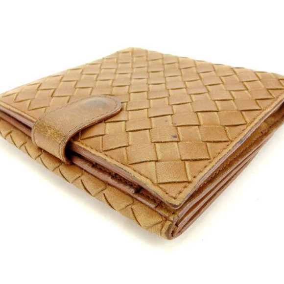 Bottega Veneta Wallet Purse Intrecciato Brown Woman Authentic Used Y4686 - Picture 4 of 6